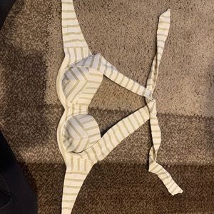 White/Gold Bikini Top
